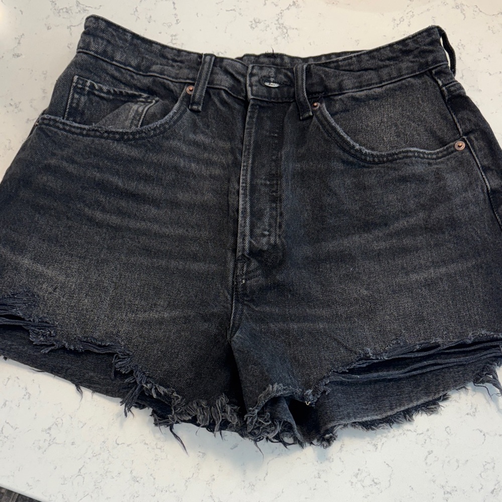 Zara Charcoal Jean Shorts